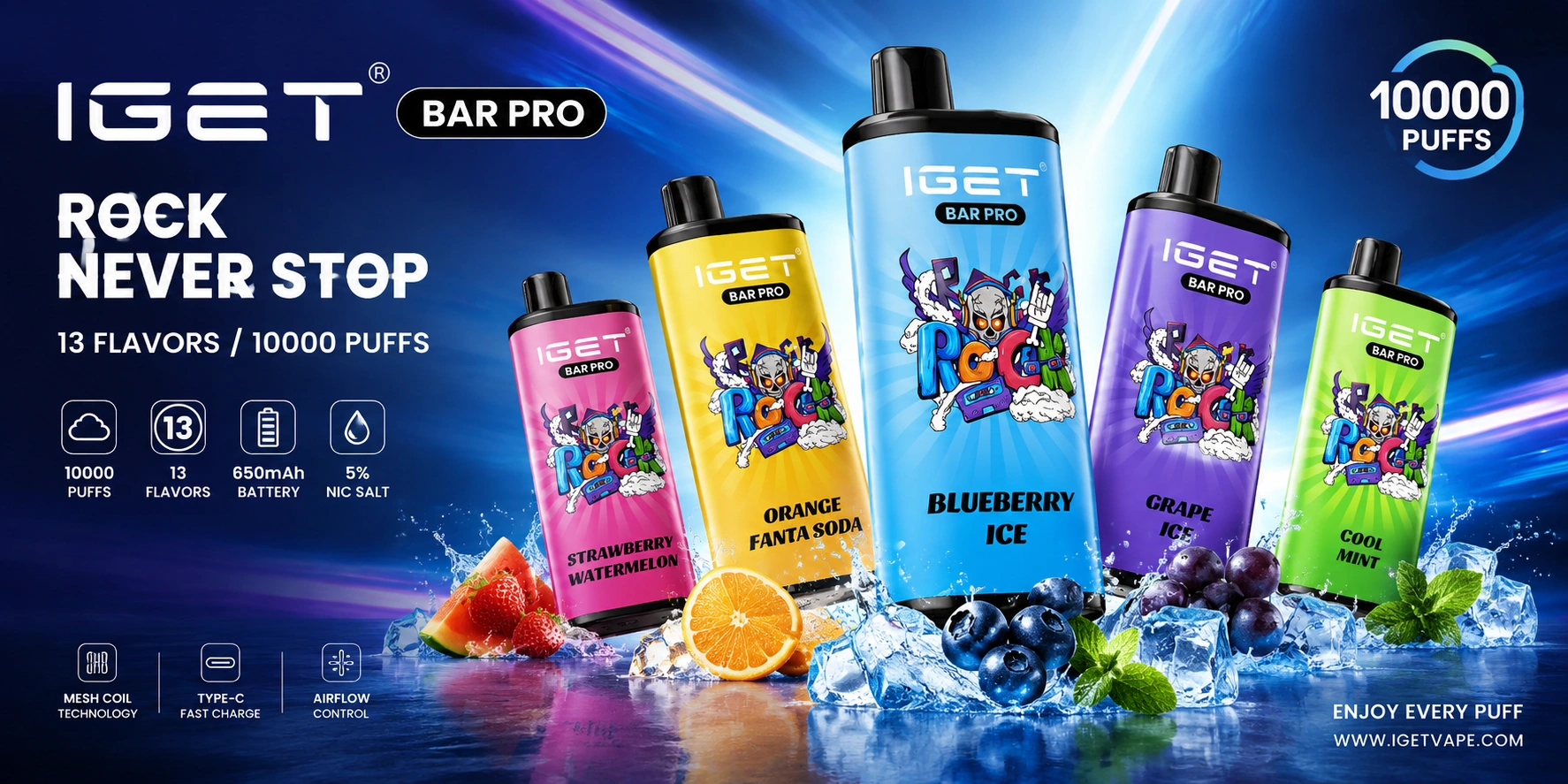 iget bar pro 10000 puffs banner