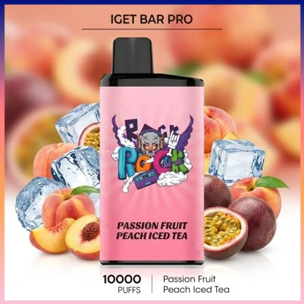 IGET Bar Pro Passion Fruit Peach Iced Tea 10000 Puffs